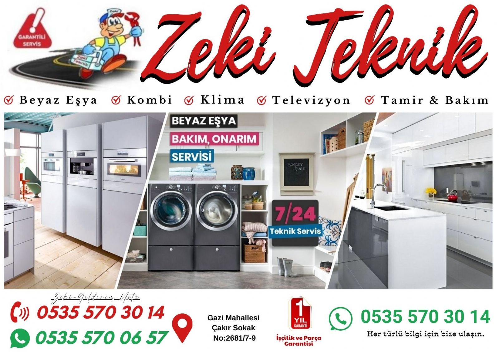  Gazi Mahallesi Beyaz Eşya Servisi